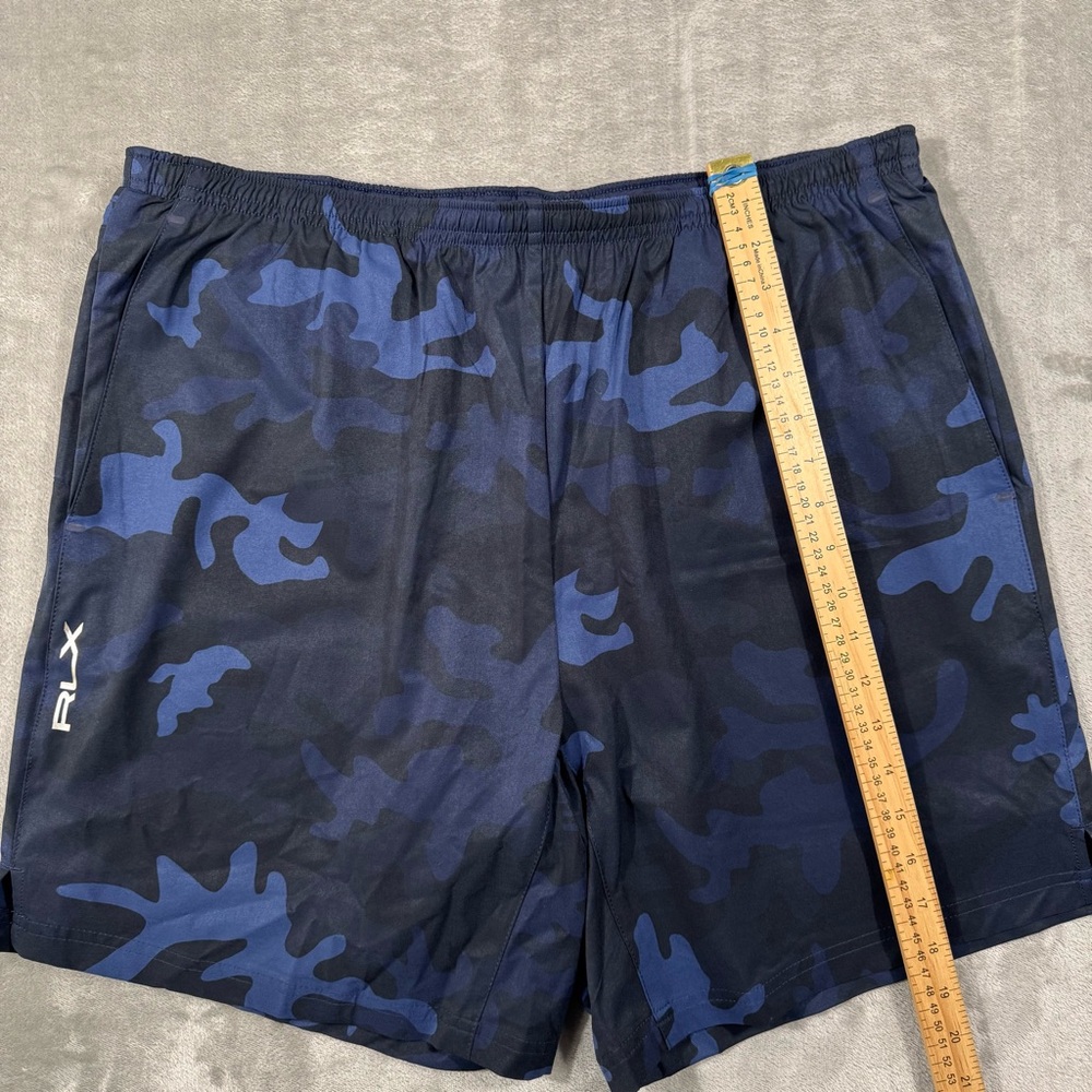 RLX Ralph Lauren Men's Navy Blue Camo Lined Vented Performance Short Size XL - Picture 2 of 8